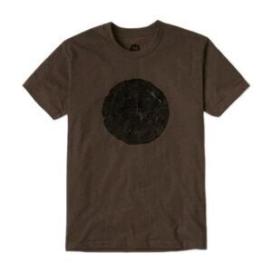 WOHVEN Brown Graphic T-Shirt Cotton Blend Short Sleeve December 2018 Men's XXL